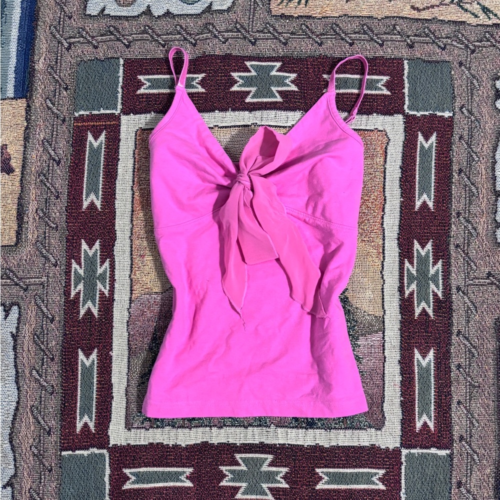 Jordache Bright Pink Camisole with Bow Accent